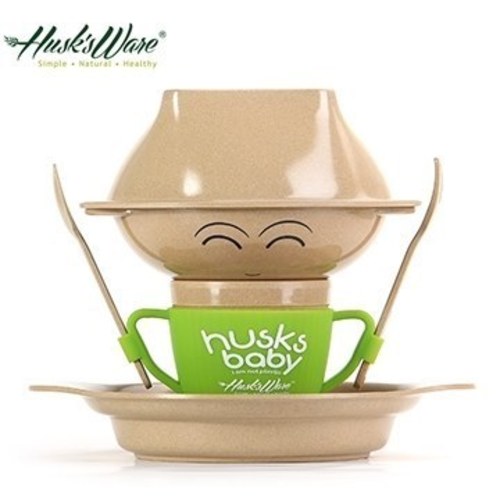Husk’s ware稻殼天然無毒環保兒童餐具經典人偶款 綠色 Husk’s ware稻殼天然無毒環保兒童餐具經典人偶款 綠色